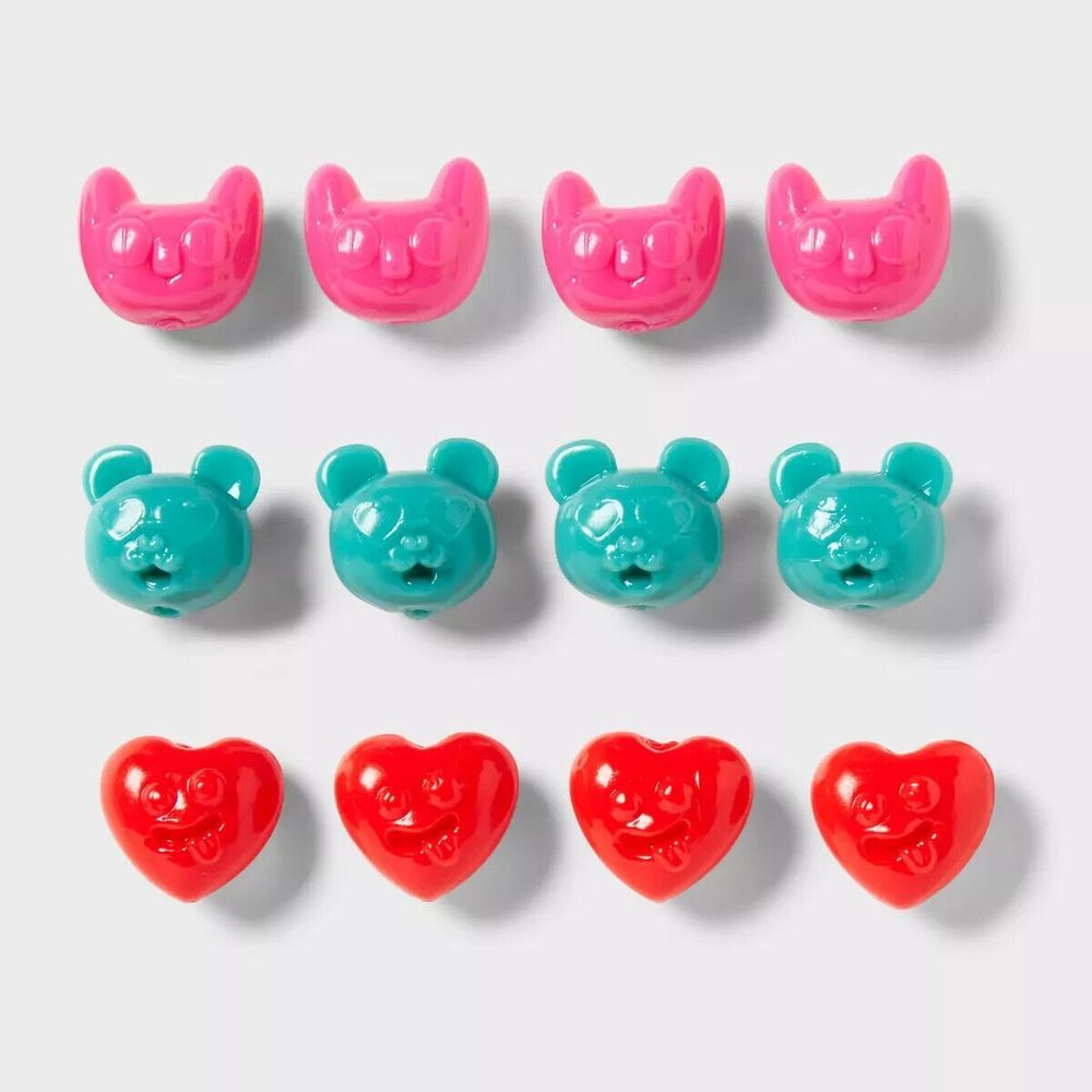 12pc Squishy Valentine's Day Party Favor Sets - Spritz - Bears‎ and Cats